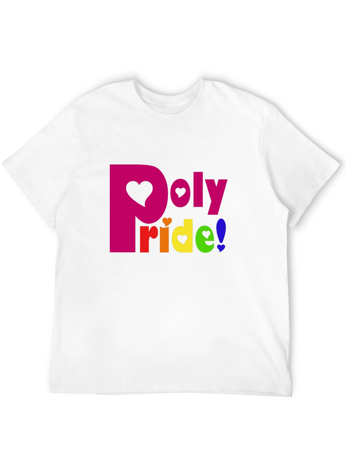 Poly Pride T-Shirt: Heart Graphic LGBTQ+ Tee
