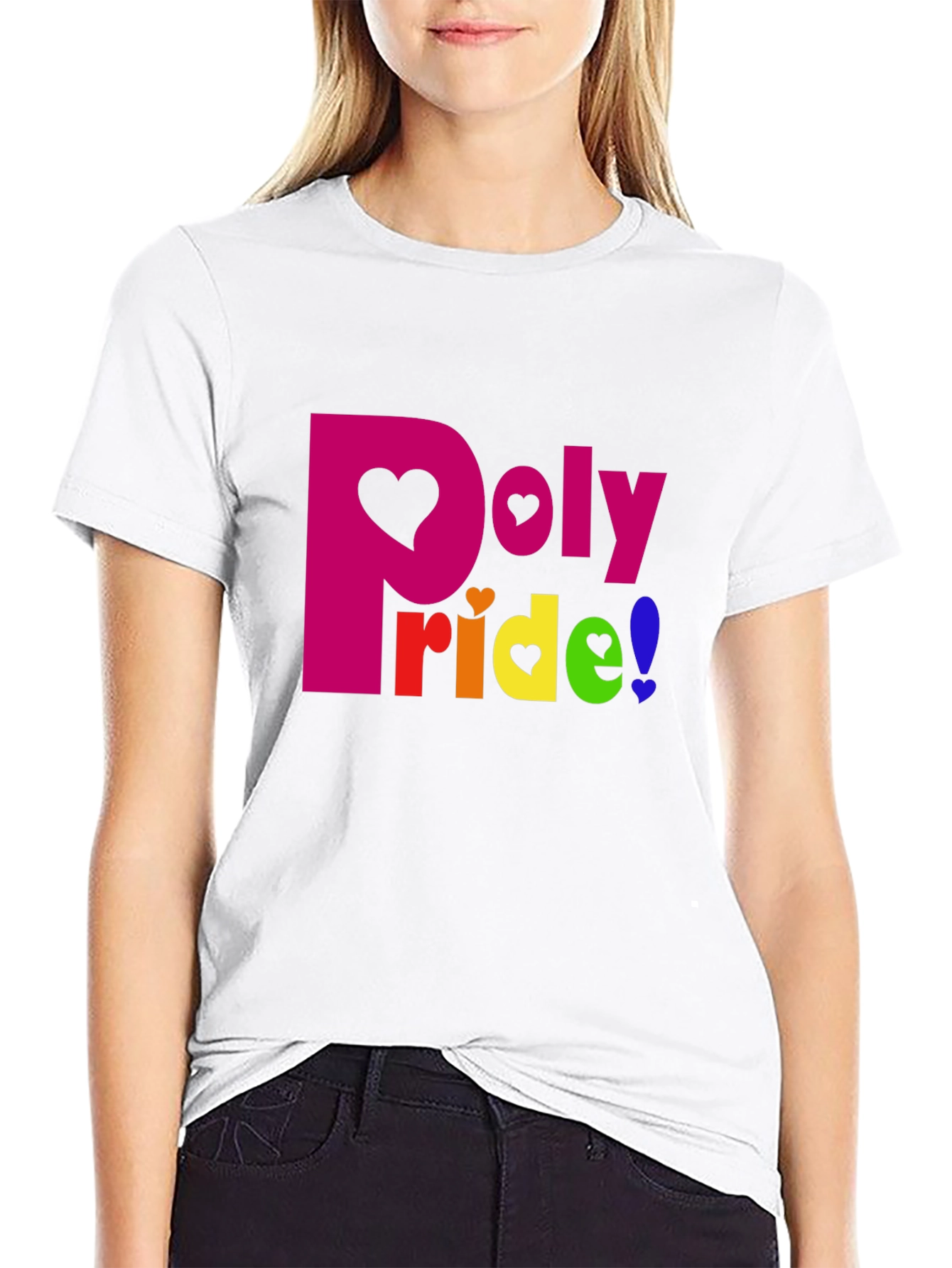 Poly Pride T-Shirt: Heart Graphic LGBTQ+ Tee