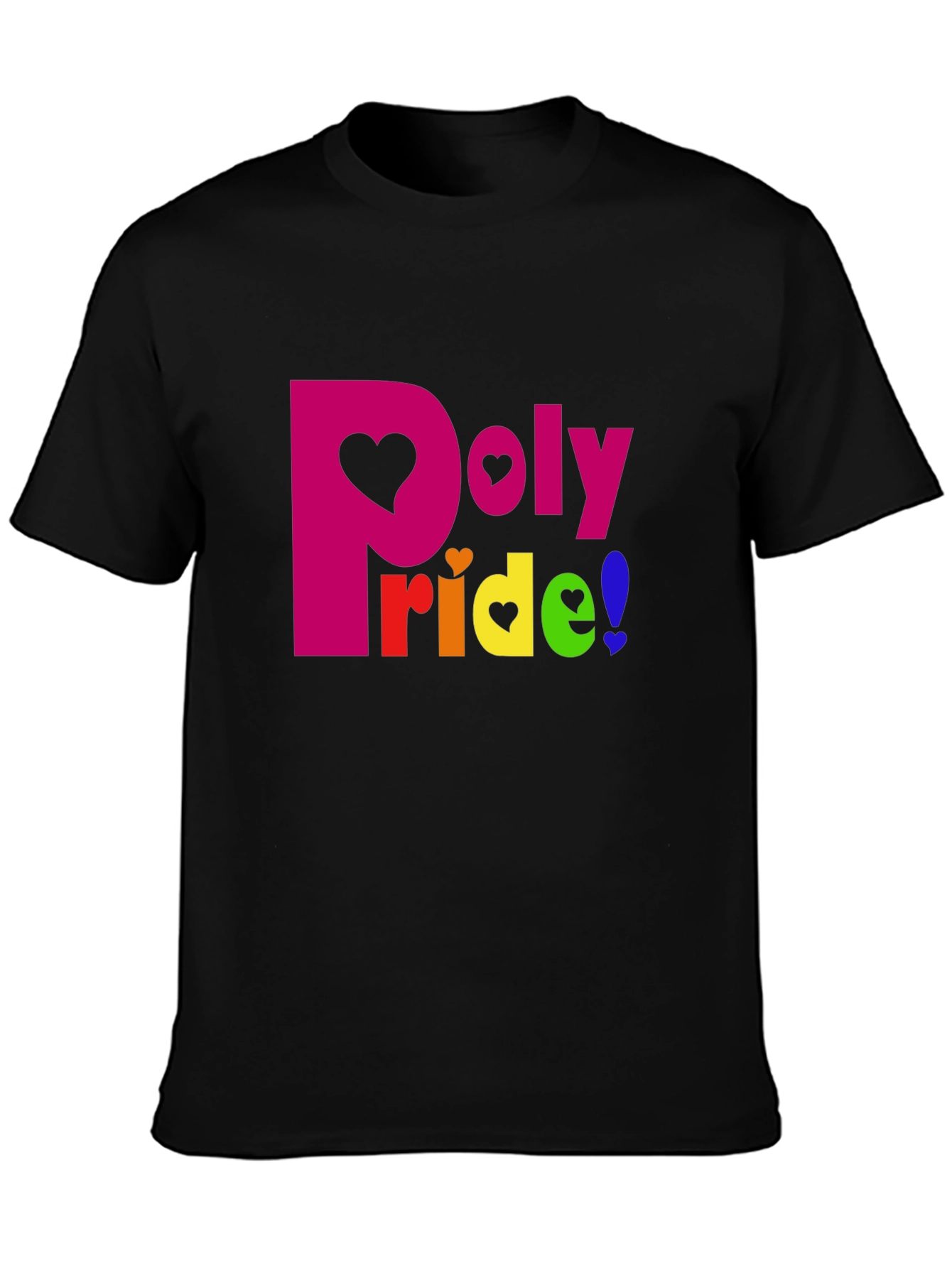 Poly Pride T-Shirt: Heart Graphic LGBTQ+ Tee