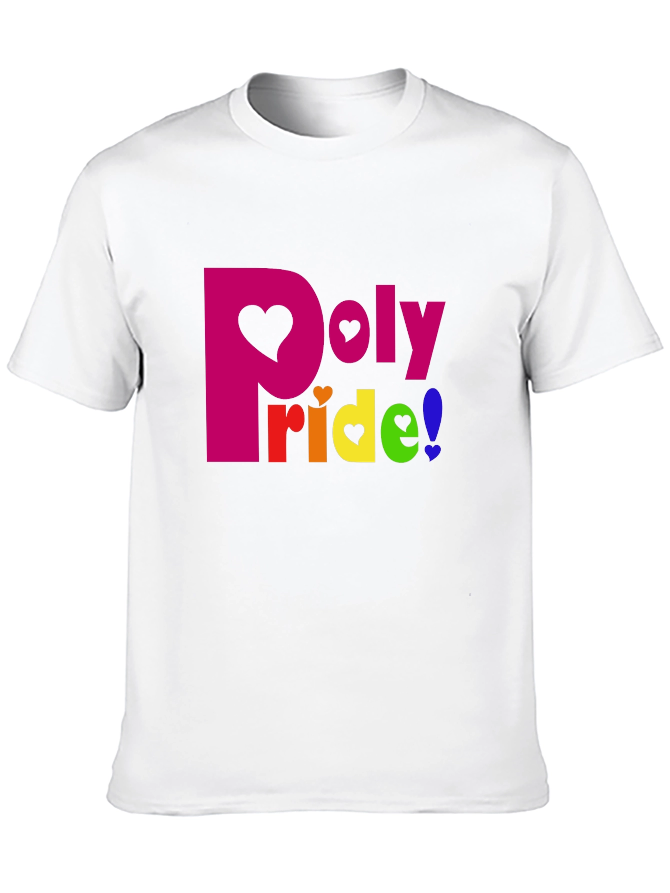 Poly Pride T-Shirt: Heart Graphic LGBTQ+ Tee