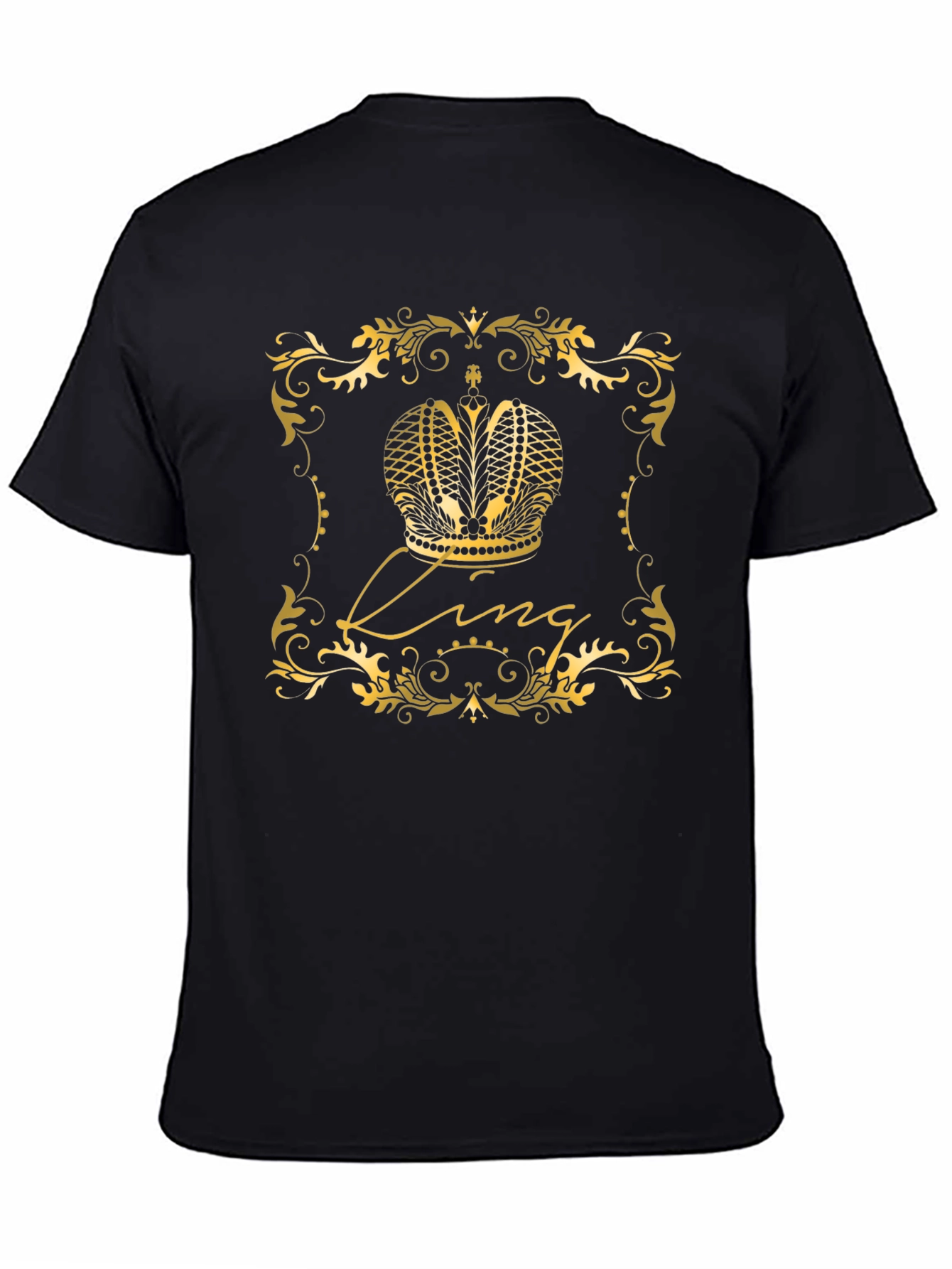 King Crown Graphic Tee - Black Cotton Blend