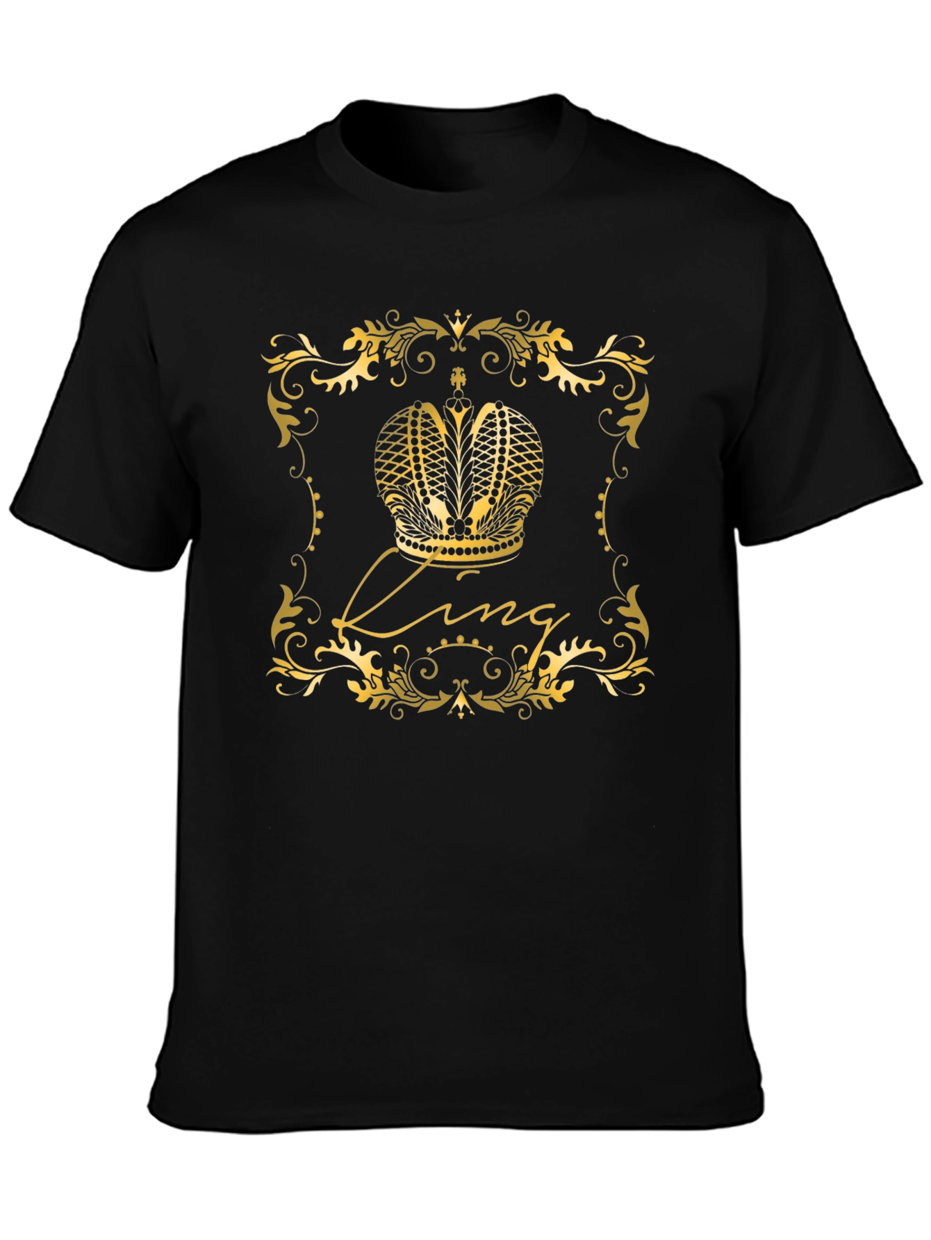 King Crown Graphic Tee - Black Cotton Blend