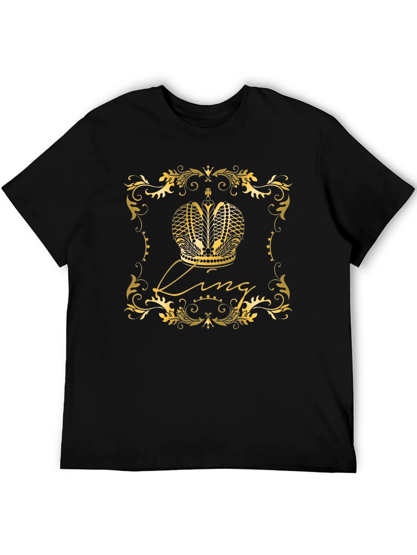 King Crown Graphic Tee - Black Cotton Blend