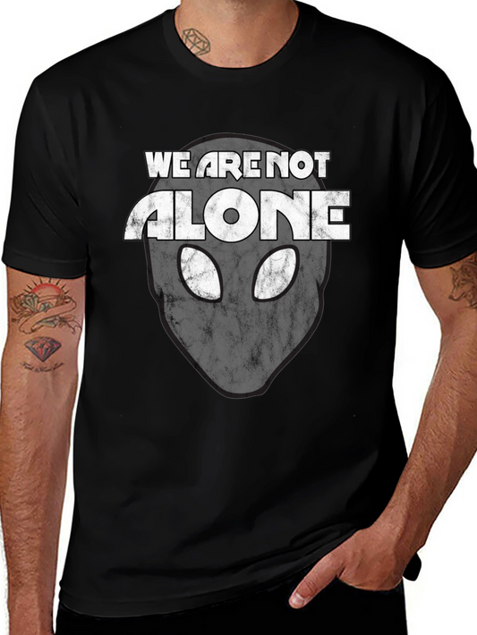Alien Head Graphic Print T-Shirt - Sci-Fi Tee