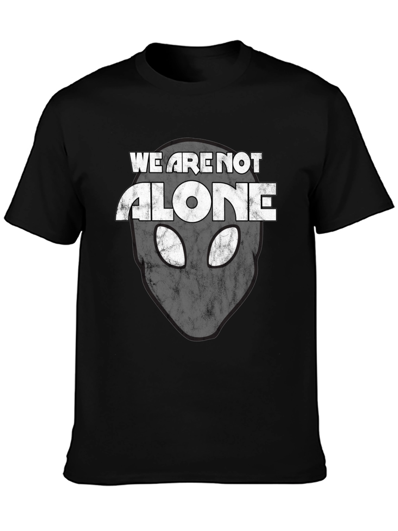 Alien Head Graphic Print T-Shirt - Sci-Fi Tee