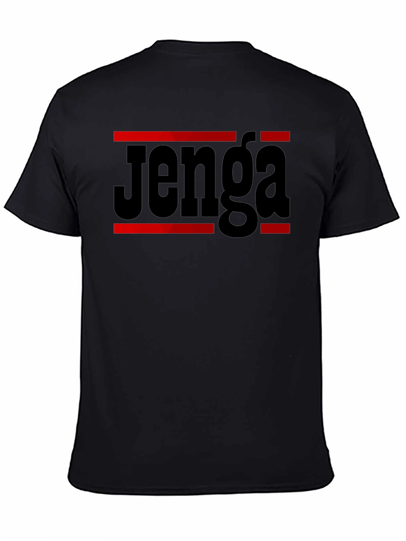 Jenga Game T-Shirt - Black Cotton Blend