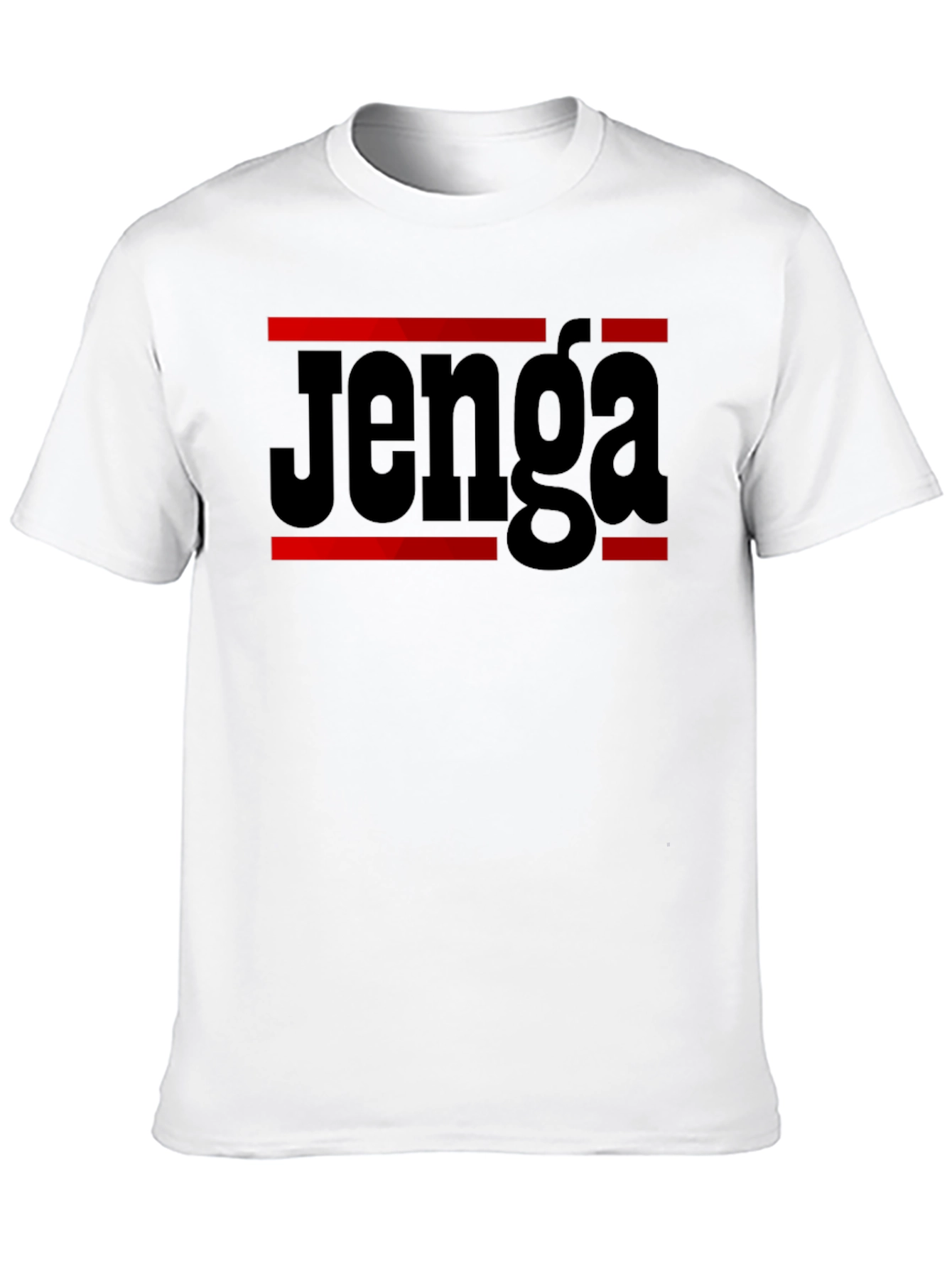 Jenga Game T-Shirt - Black Cotton Blend