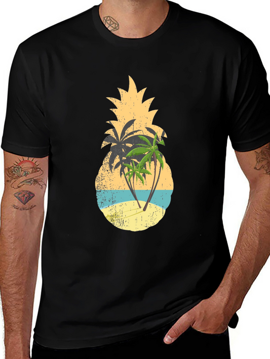 Pineapple Palm Tree Graphic Tee