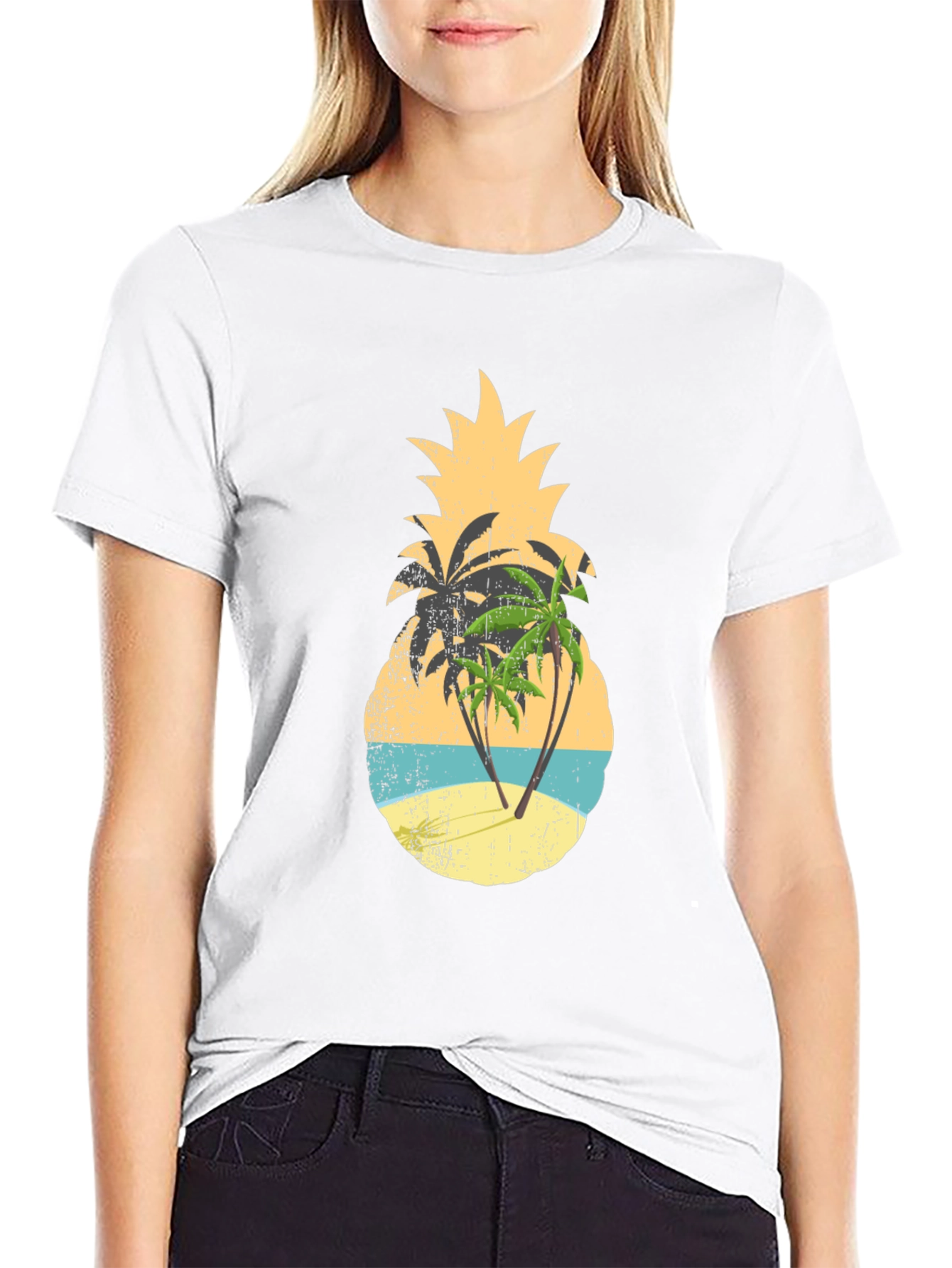 Pineapple Palm Tree Graphic Tee