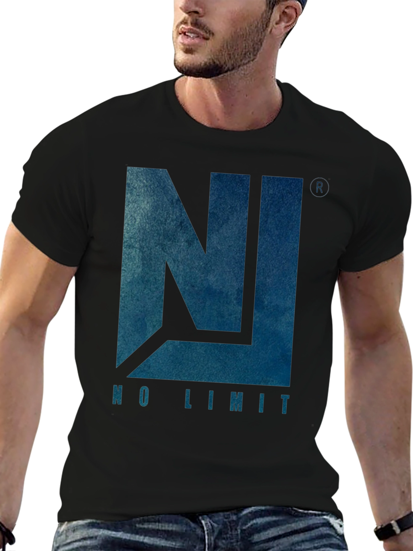 No Limit Graphic Tee - Mens Black Cotton T-Shirt