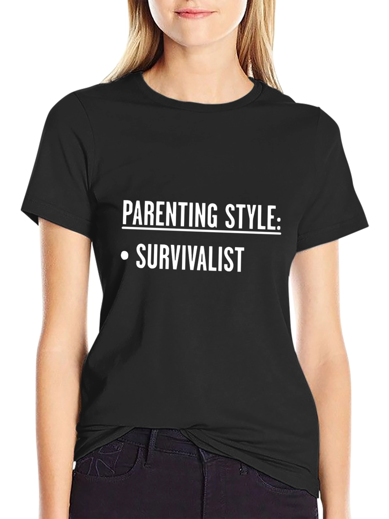 Parenting Style Survivalist Novelty Graphic Tee