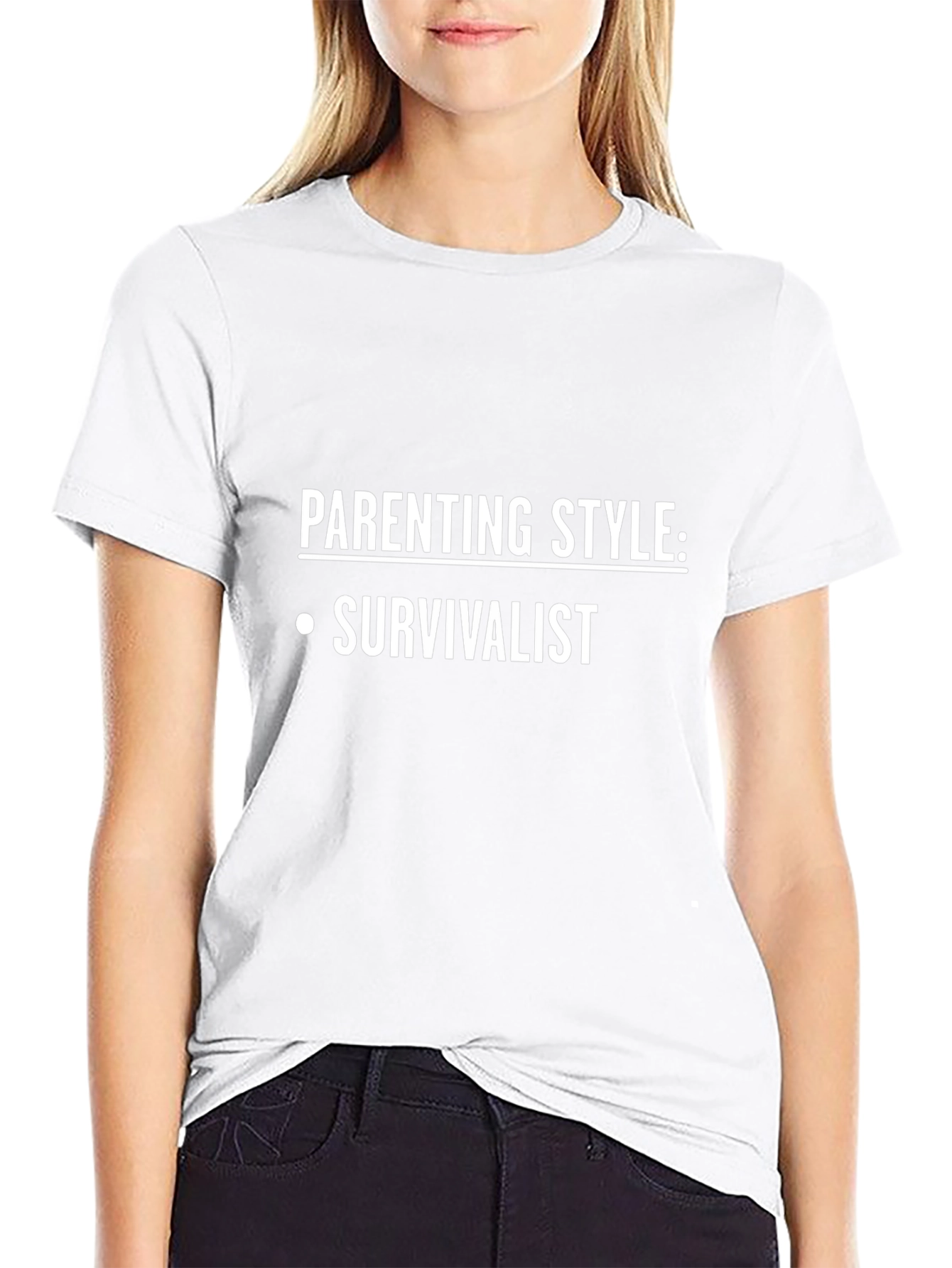 Parenting Style Survivalist Novelty Graphic Tee