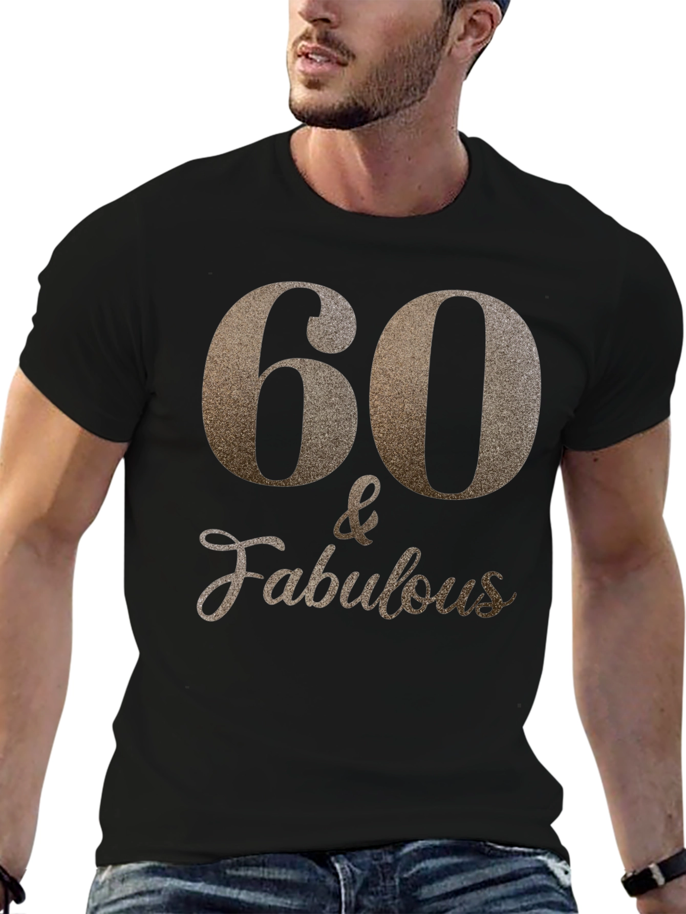 60 & Fabulous Black T-Shirt
