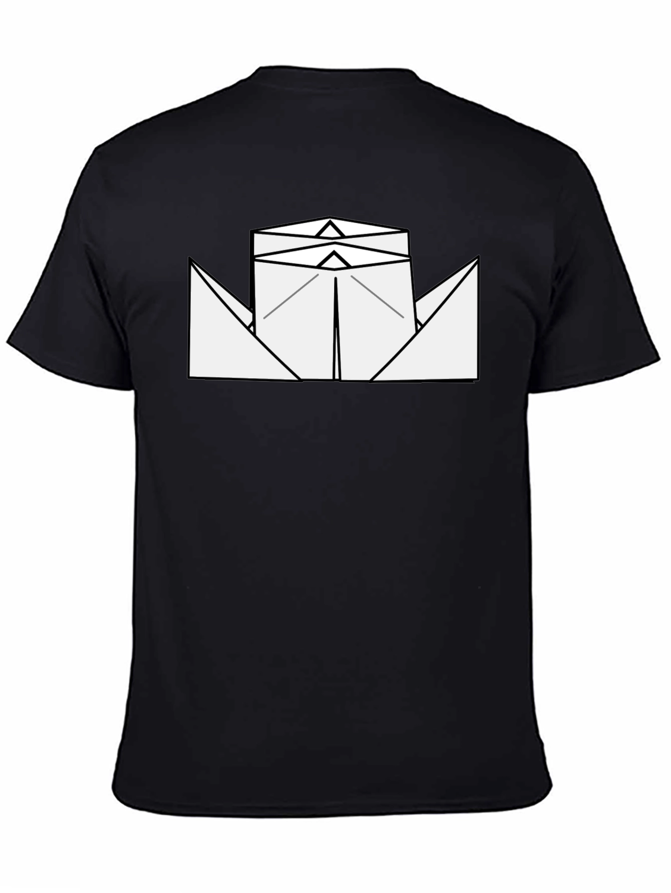 Paper Boat Graphic Tee - Black
