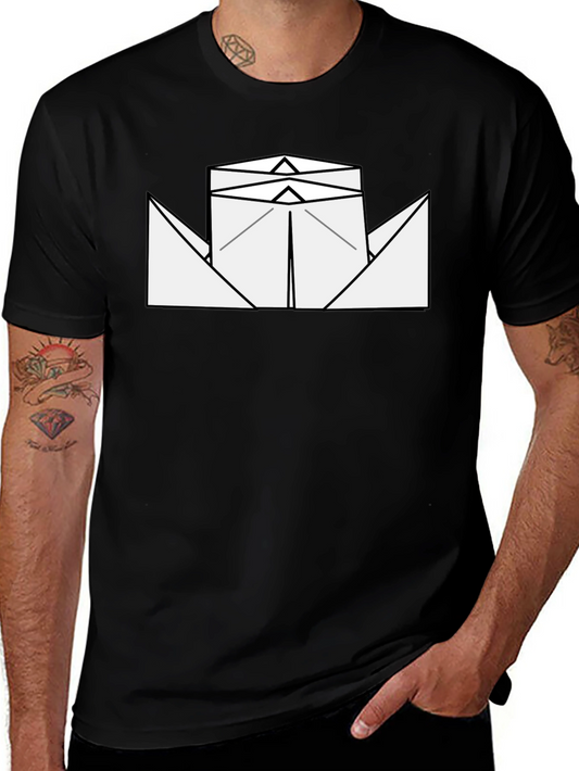 Paper Boat Graphic Tee - Black