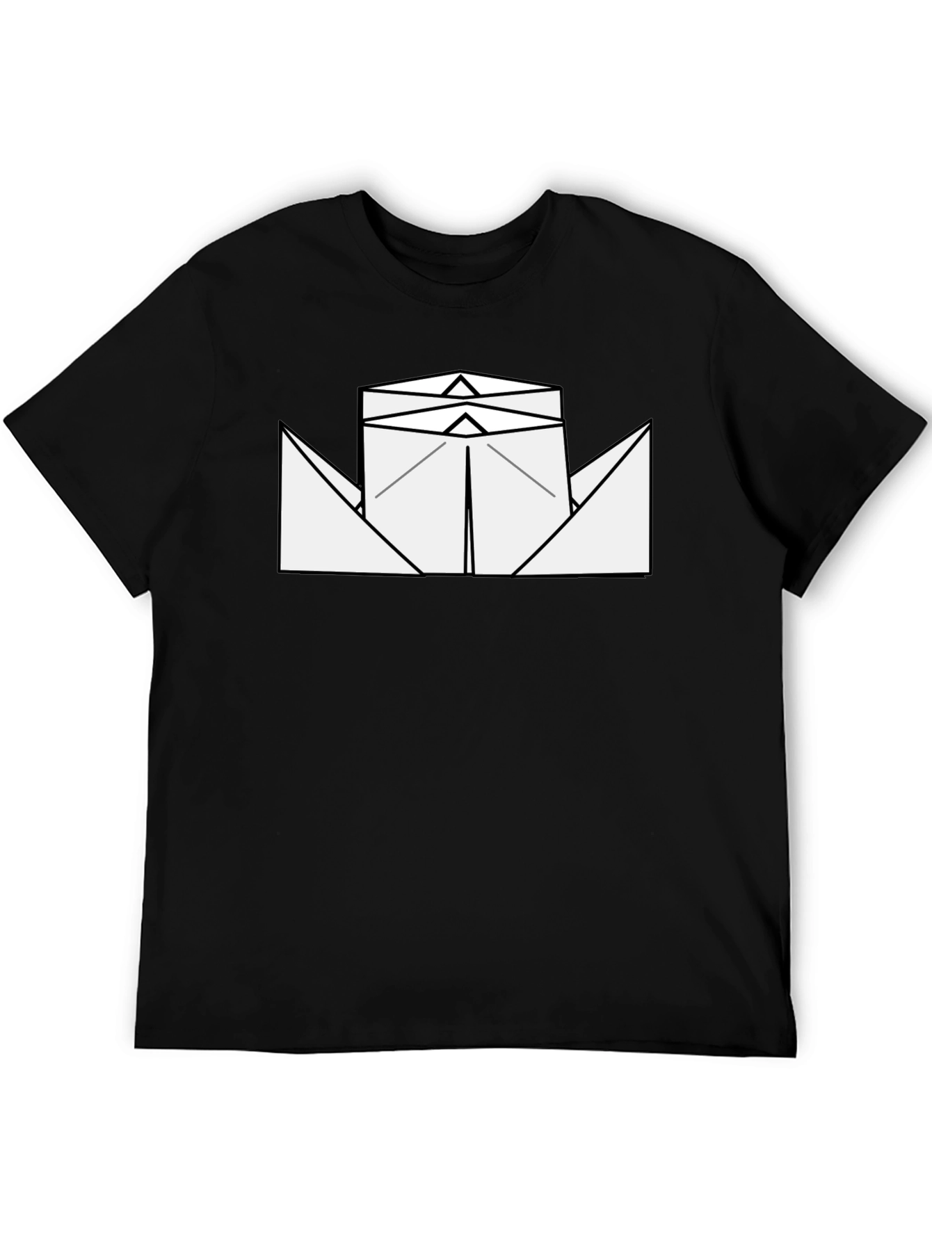 Paper Boat Graphic Tee - Black