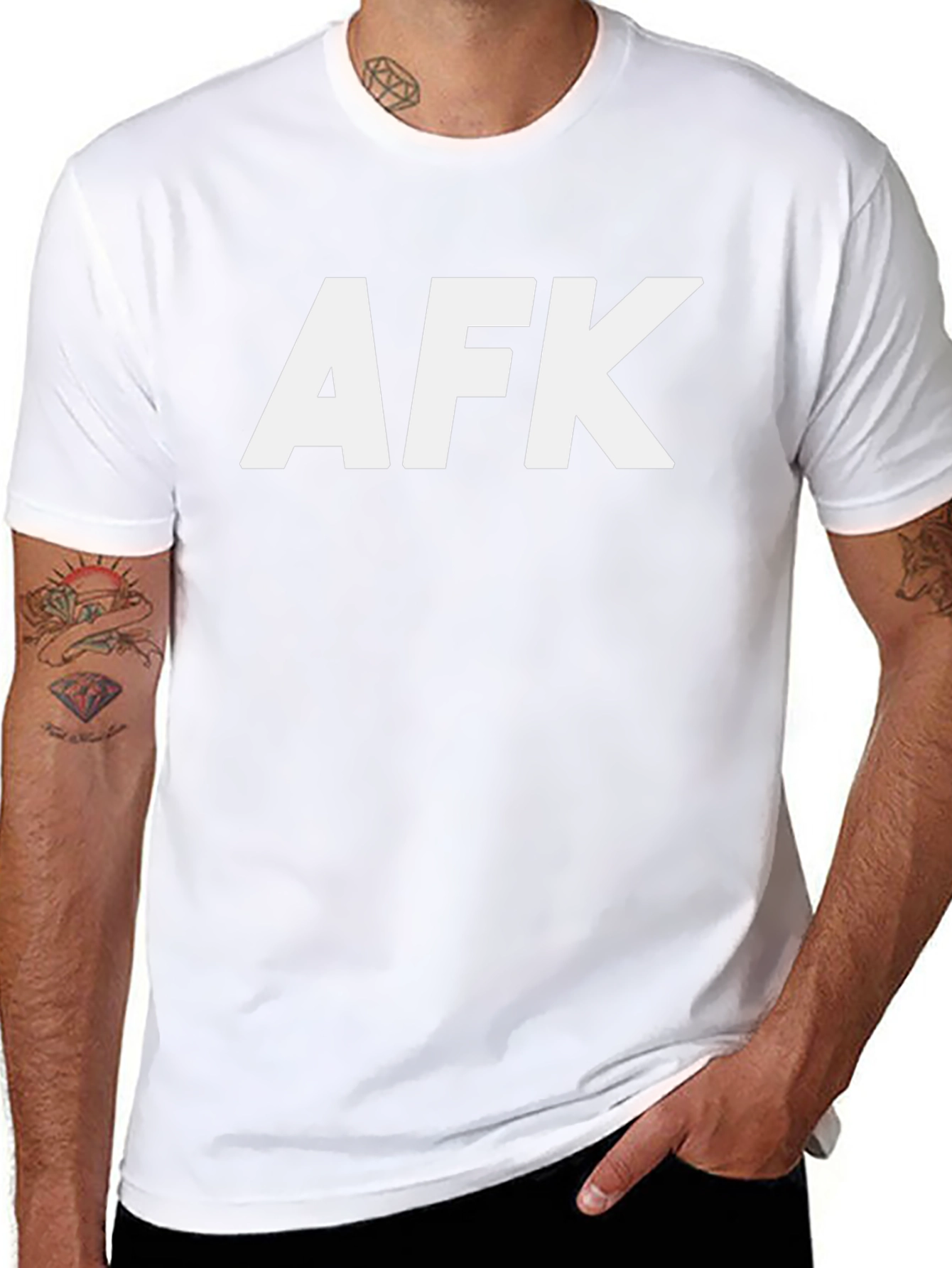 AFK Graphic T-Shirt - Black Cotton Tee