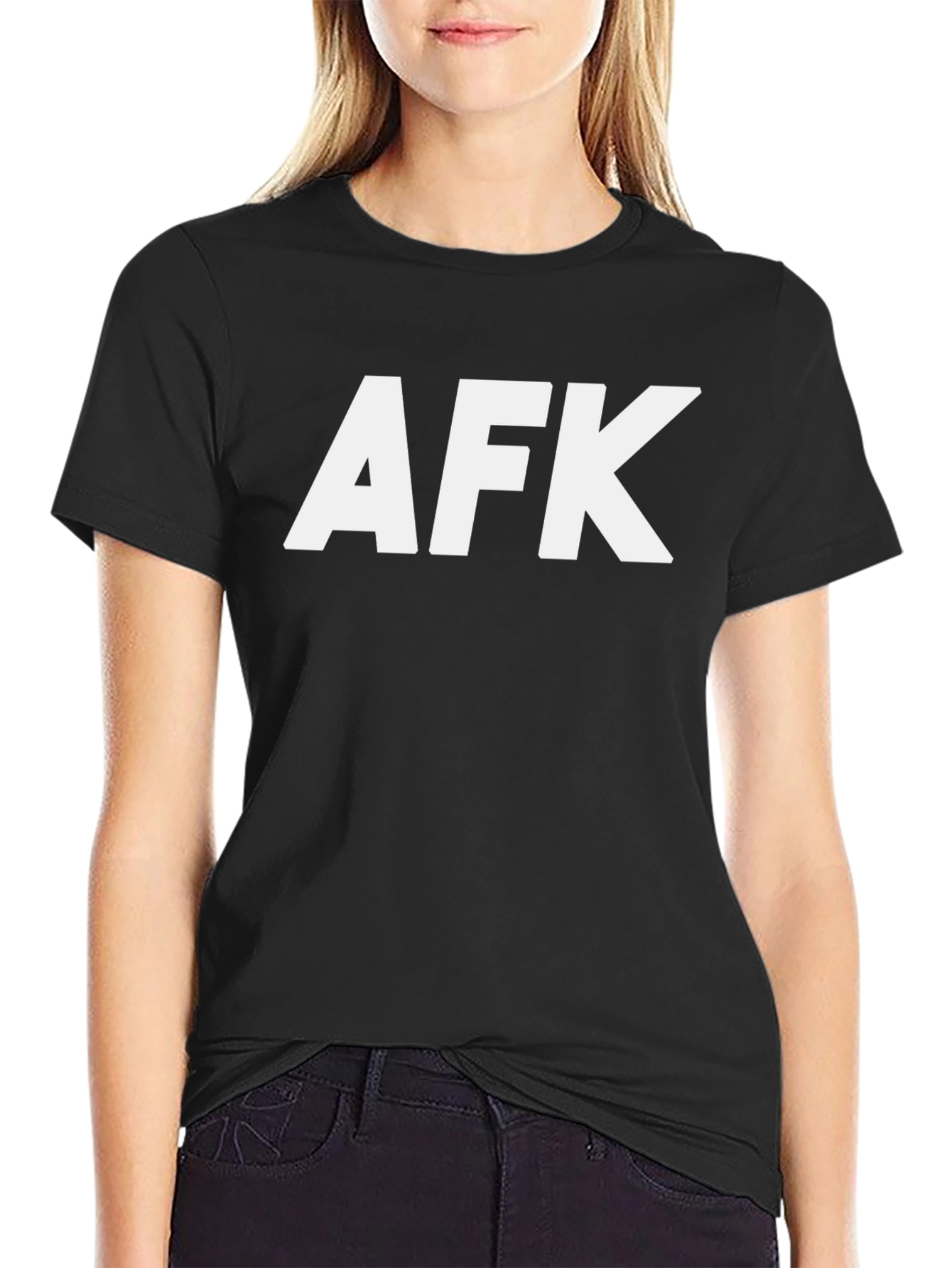 AFK Graphic T-Shirt - Black Cotton Tee