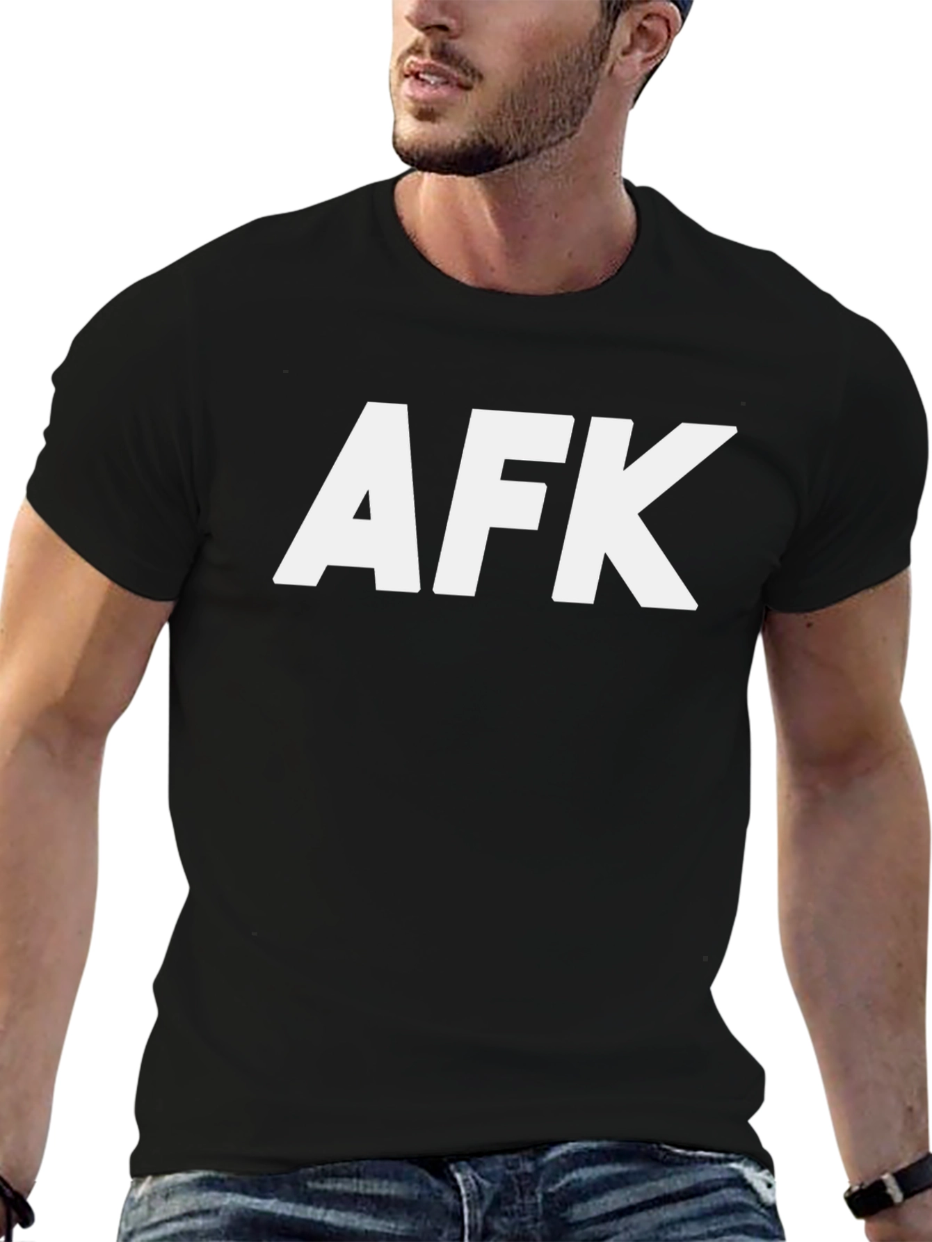 AFK Graphic T-Shirt - Black Cotton Tee