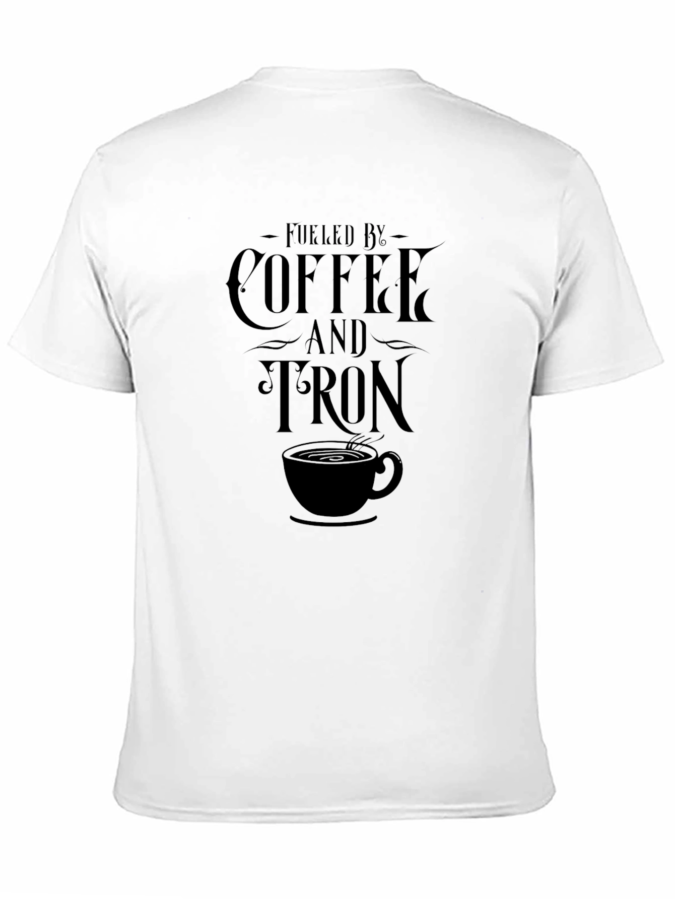 Fueled By Coffee and TRON Black T-Shirt