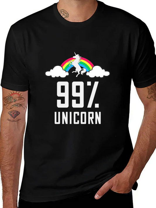 99% UNICORN Comfortable Minimalist Graphic Tee – Summer Style Essential
