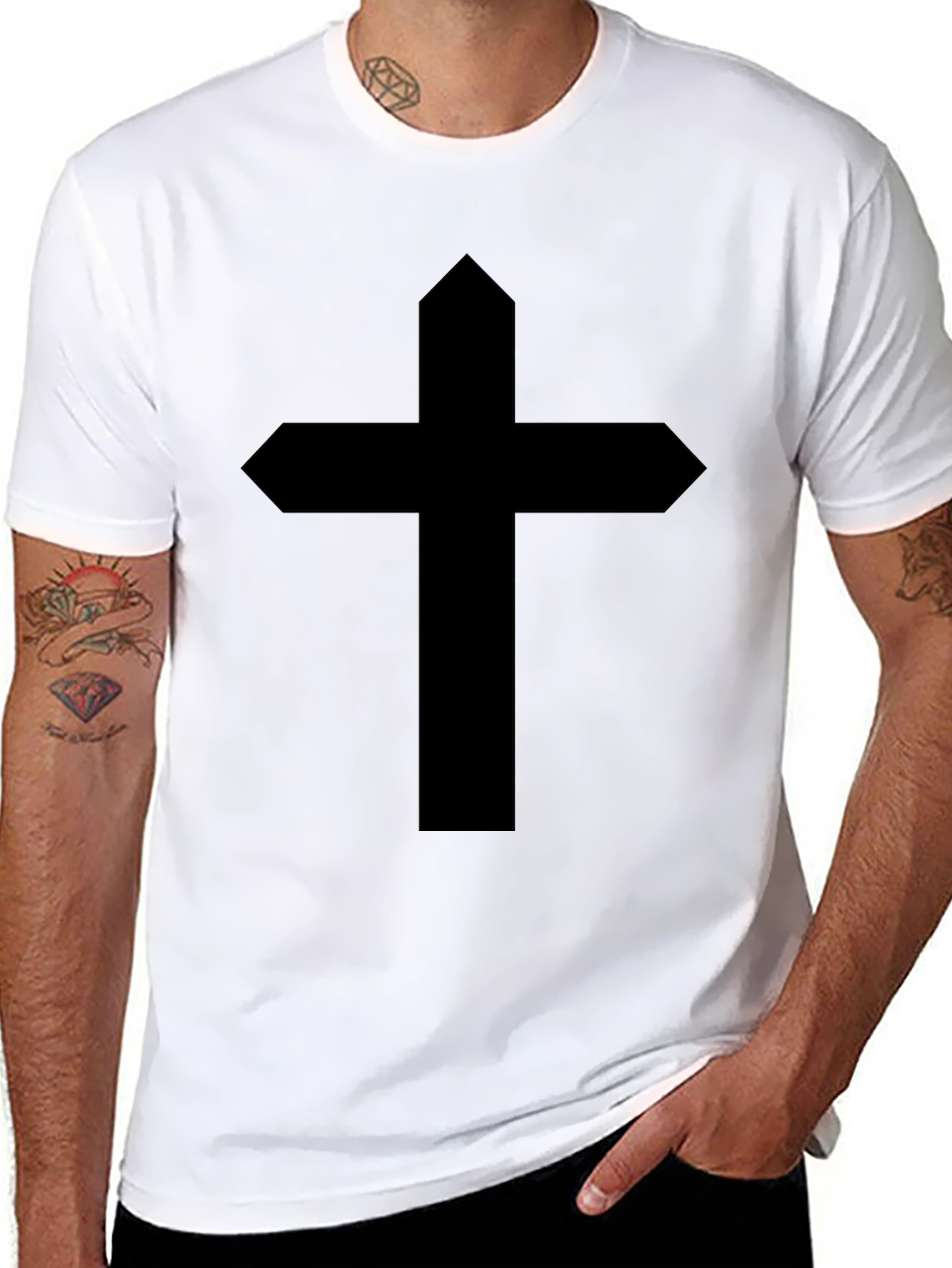 Black Christian Cross T-Shirt - Faith Inspired Apparel
