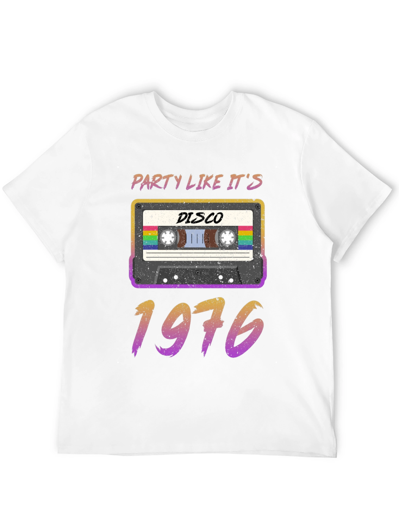 Retro Disco 1976 Cassette Tape T-Shirt