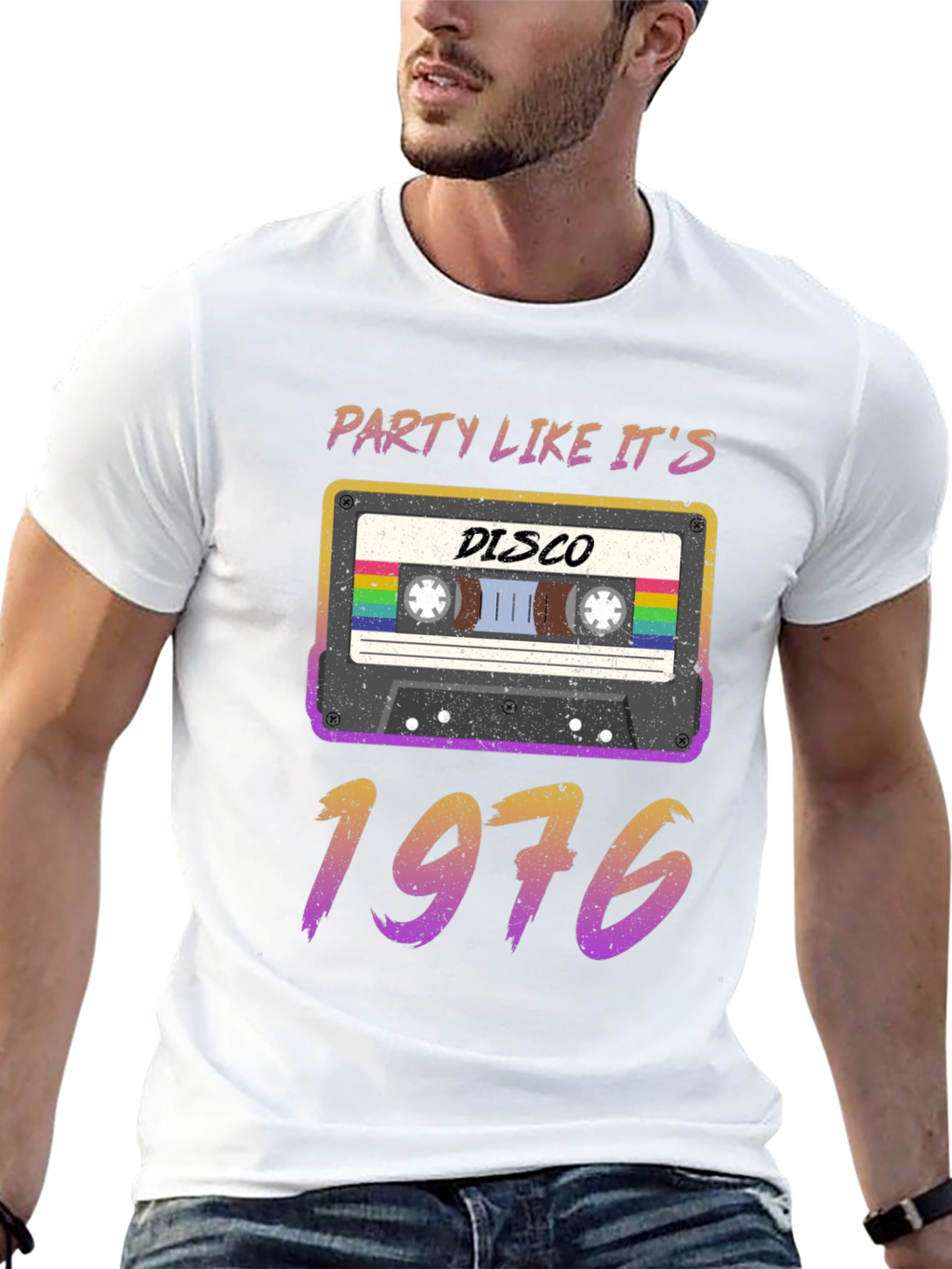 Retro Disco 1976 Cassette Tape T-Shirt