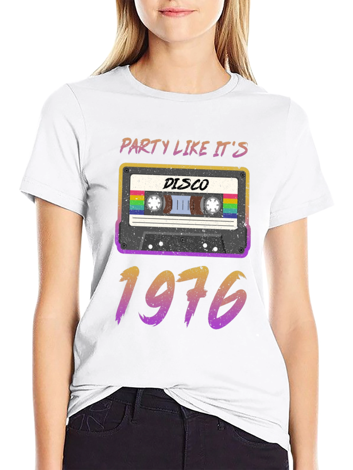 Retro Disco 1976 Cassette Tape T-Shirt