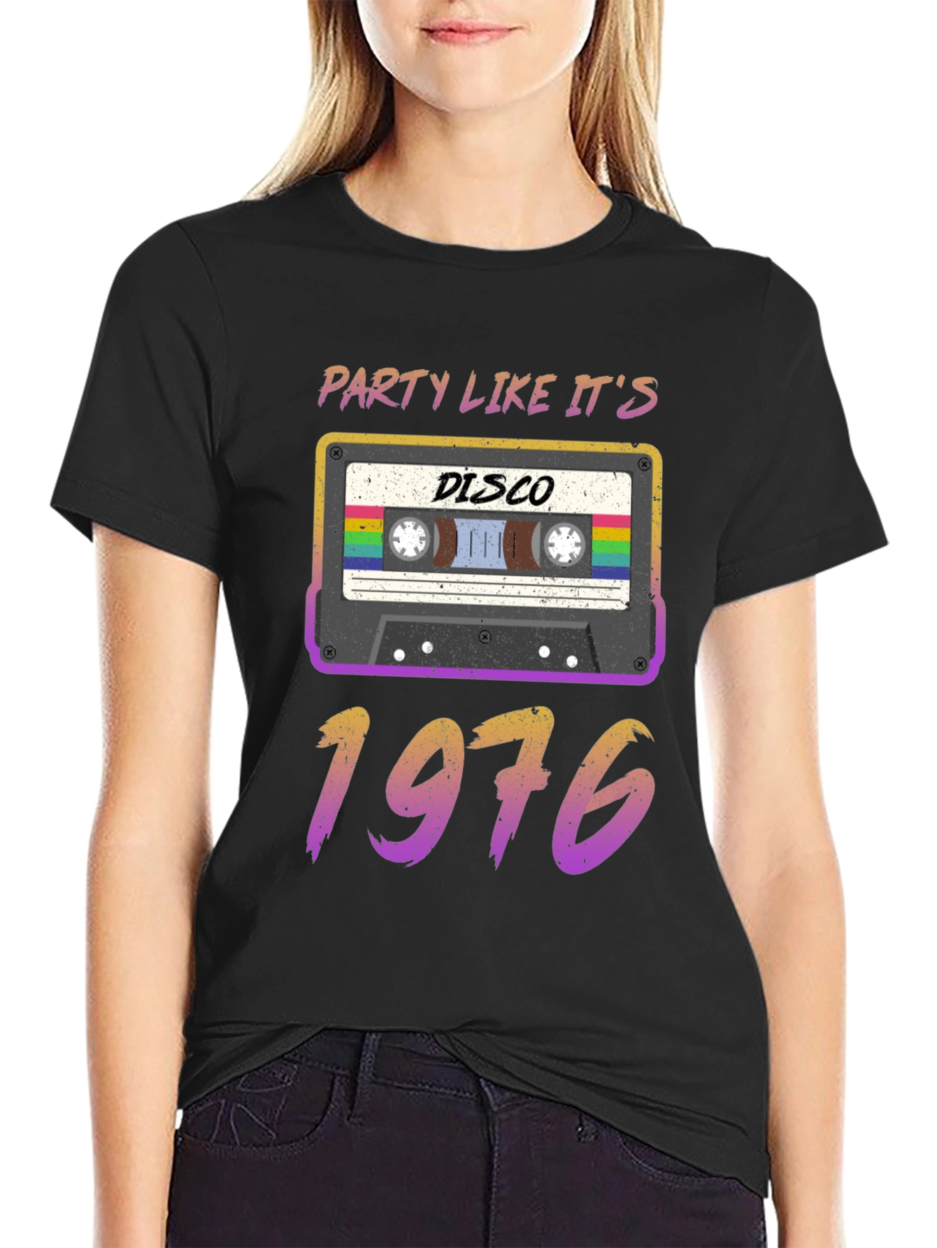 Retro Disco 1976 Cassette Tape T-Shirt