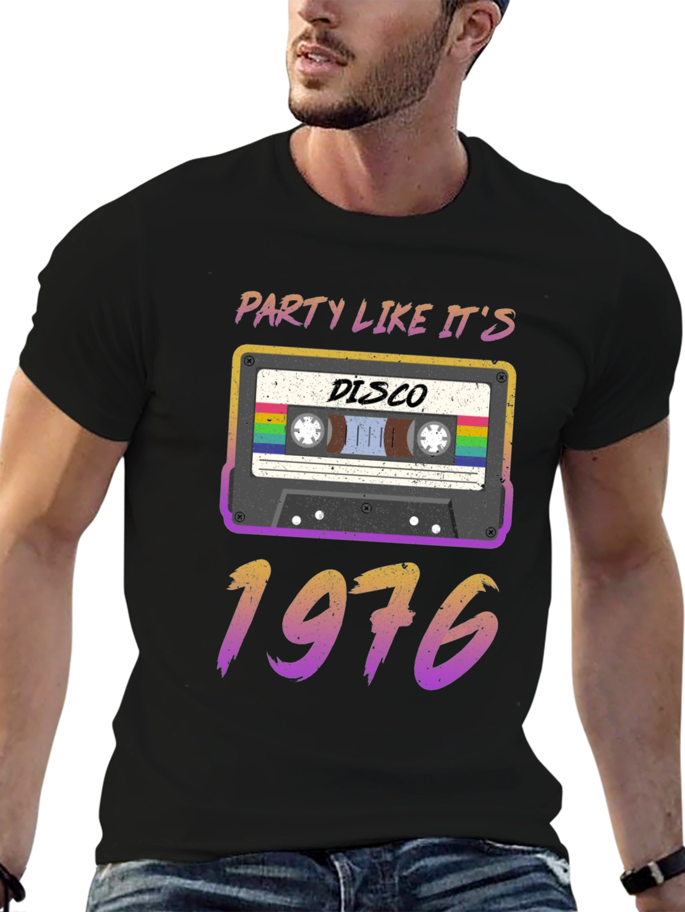 Retro Disco 1976 Cassette Tape T-Shirt