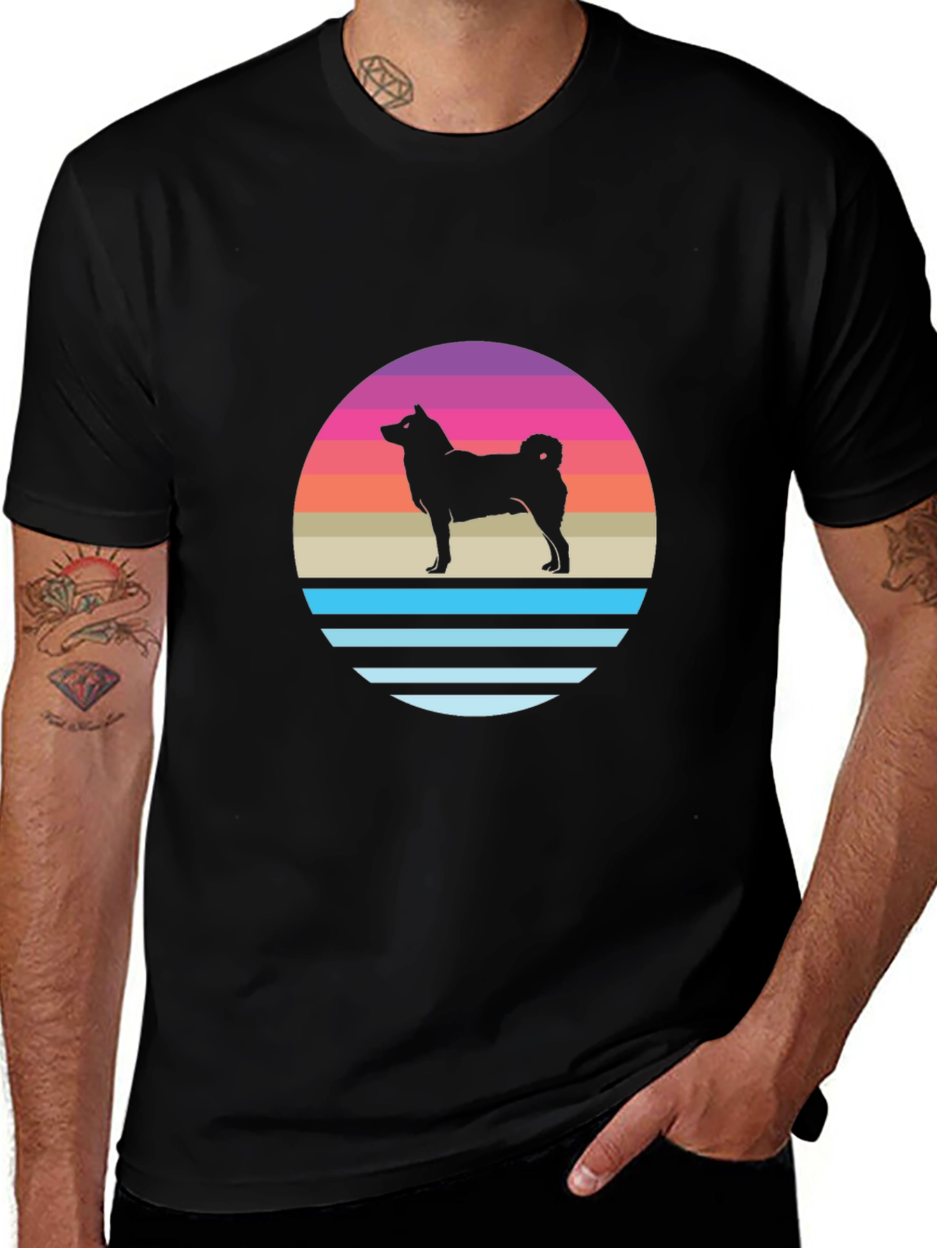 Retro Dog Silhouette T-Shirt