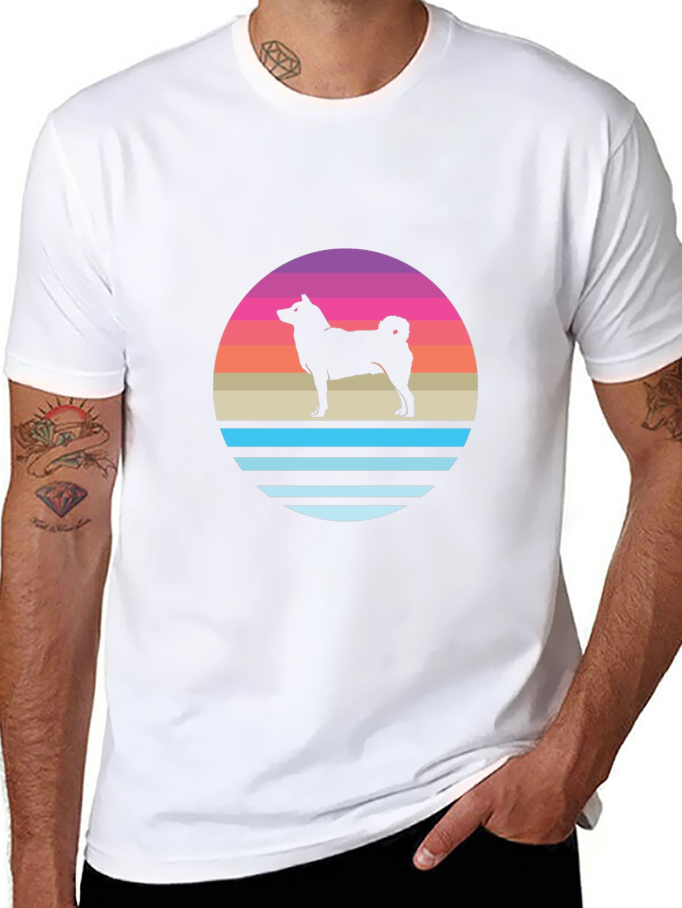 Retro Dog Silhouette T-Shirt