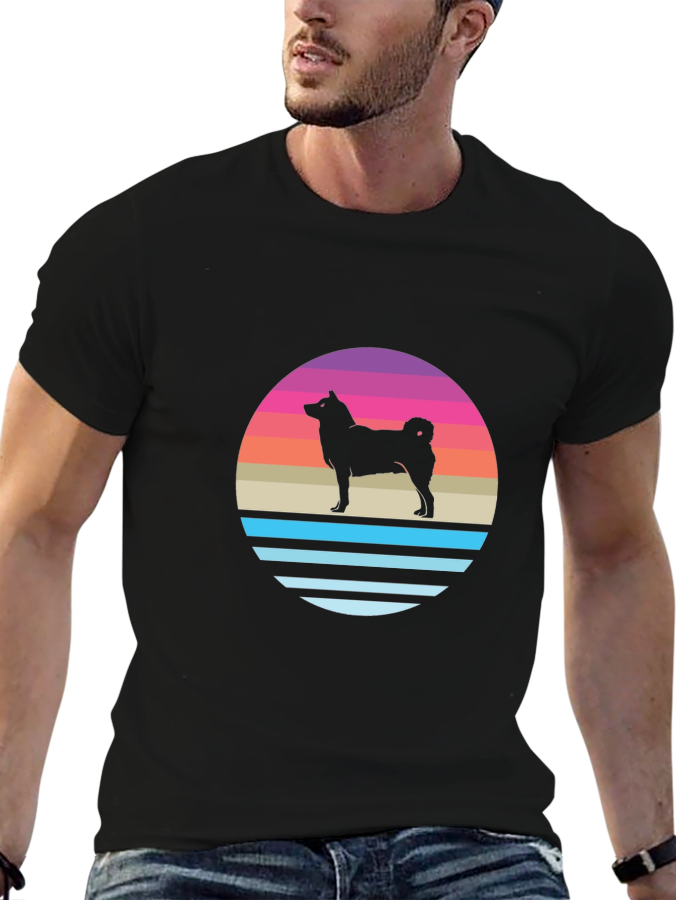 Retro Dog Silhouette T-Shirt