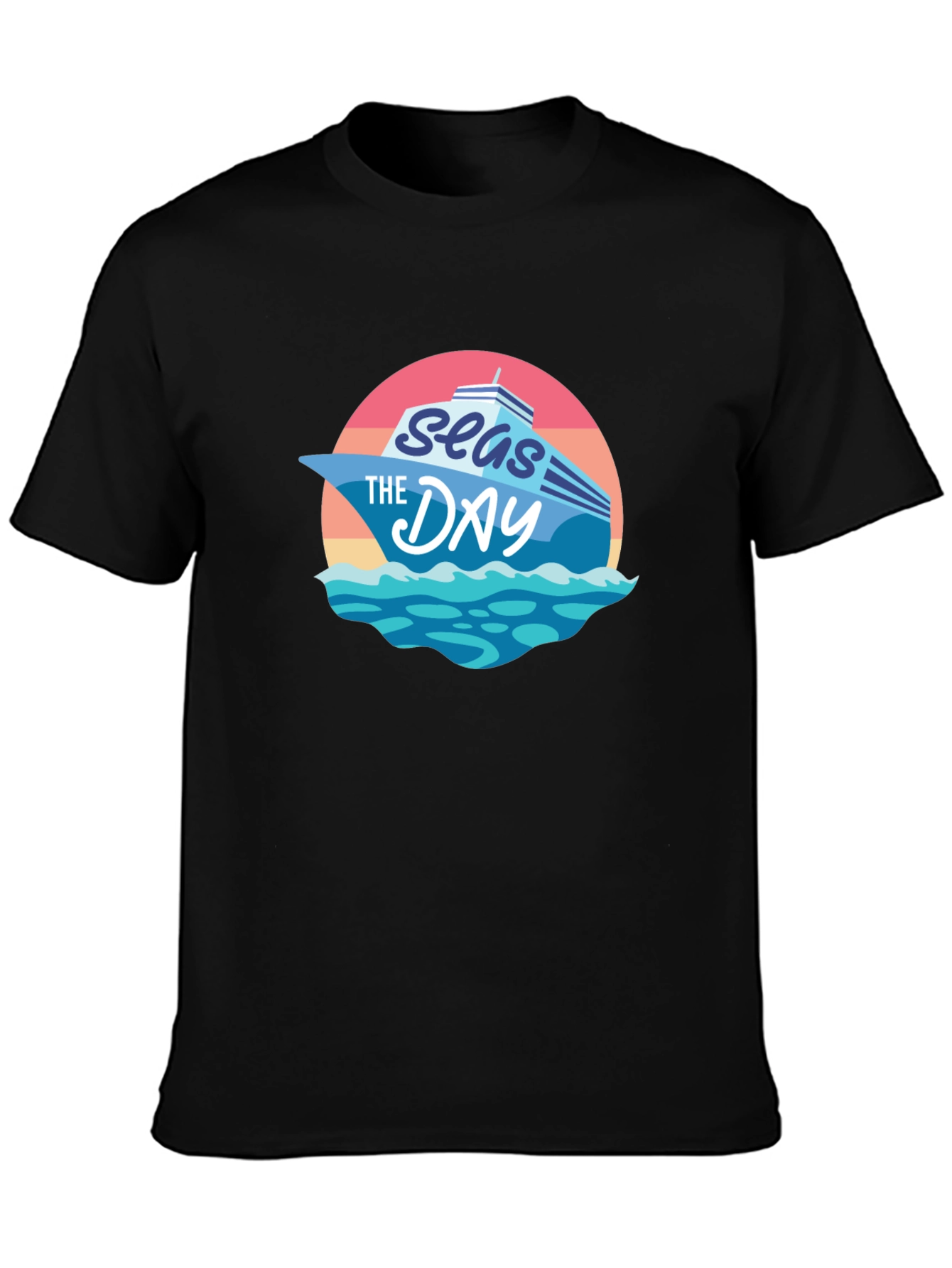 Seas The Day Graphic T-Shirt - Cruise Vacation Tee