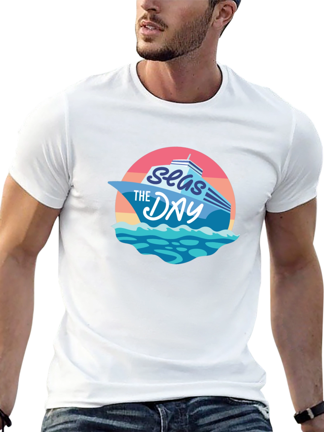 Seas The Day Graphic T-Shirt - Cruise Vacation Tee