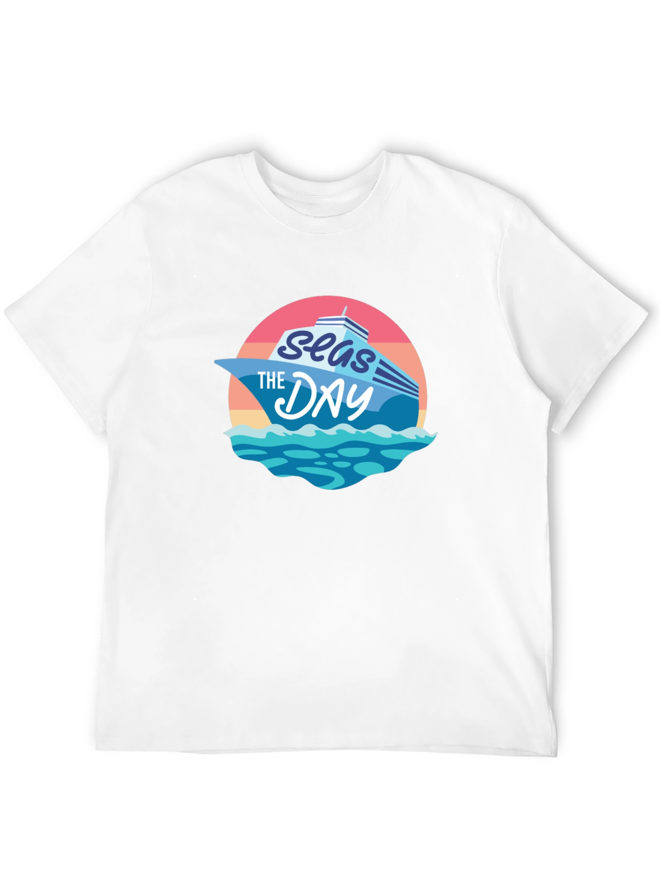 Seas The Day Graphic T-Shirt - Cruise Vacation Tee