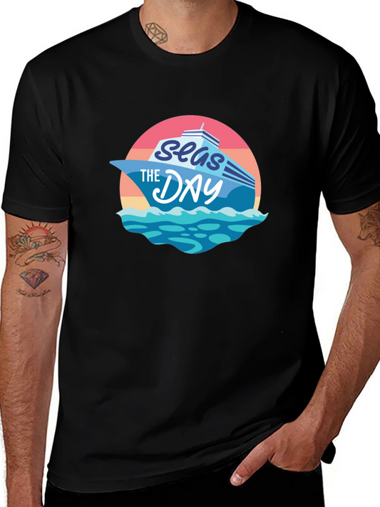 Seas The Day Graphic T-Shirt - Cruise Vacation Tee