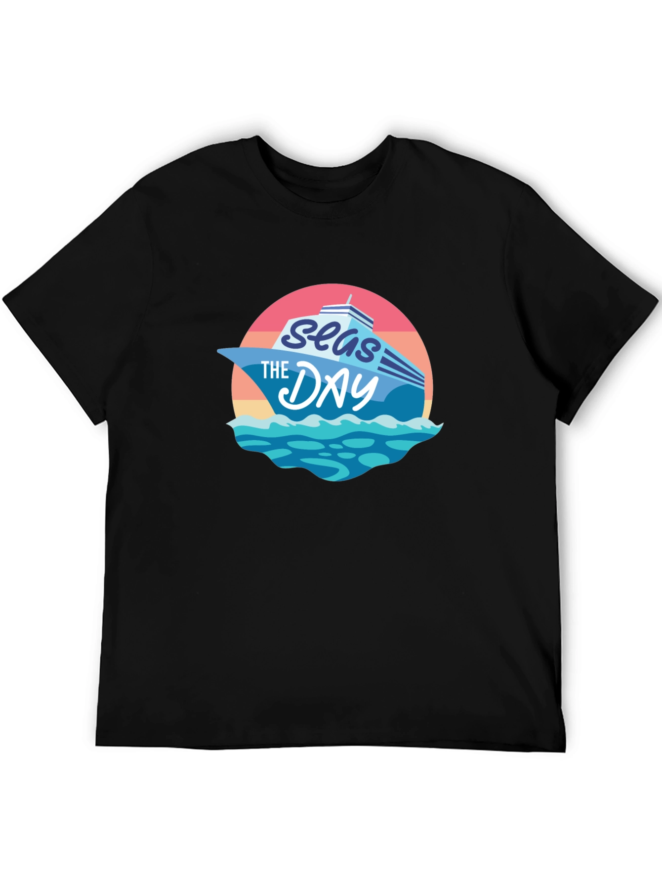 Seas The Day Graphic T-Shirt - Cruise Vacation Tee