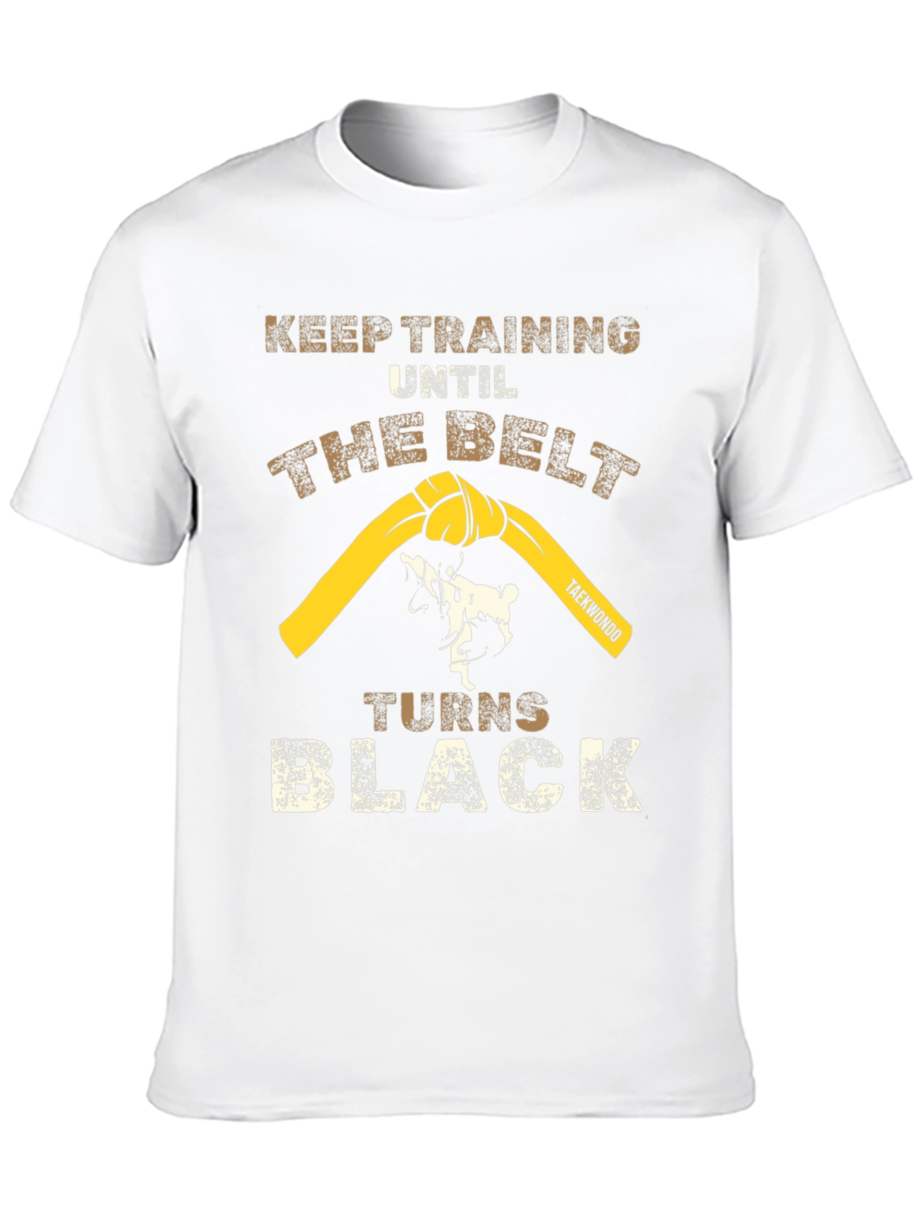 Taekwondo Training T-Shirt - Belt Turns Black