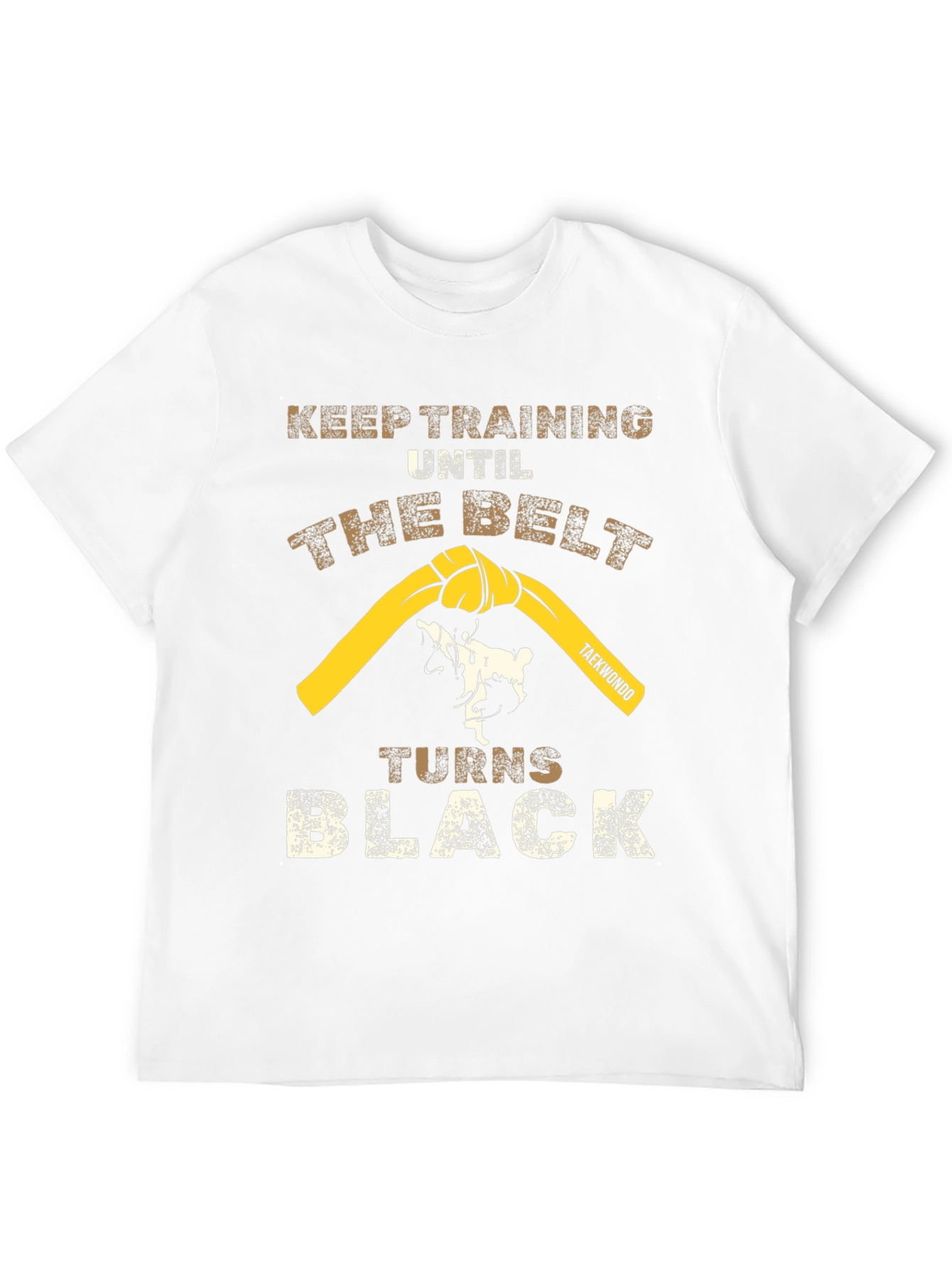 Taekwondo Training T-Shirt - Belt Turns Black