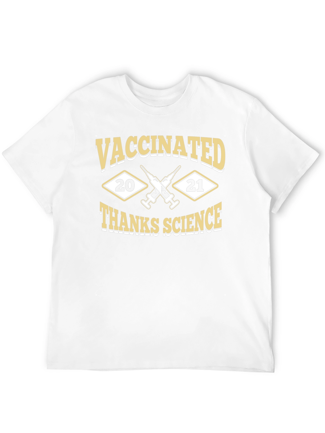 Vaccinated Thanks Science Black T-Shirt