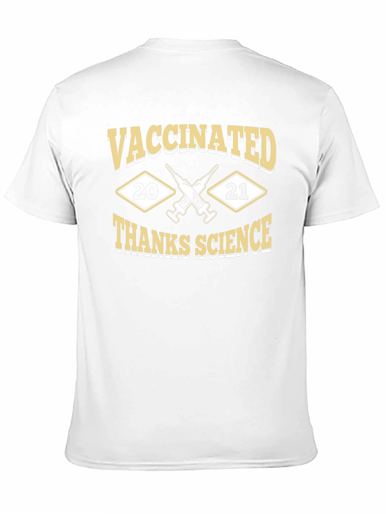 Vaccinated Thanks Science Black T-Shirt