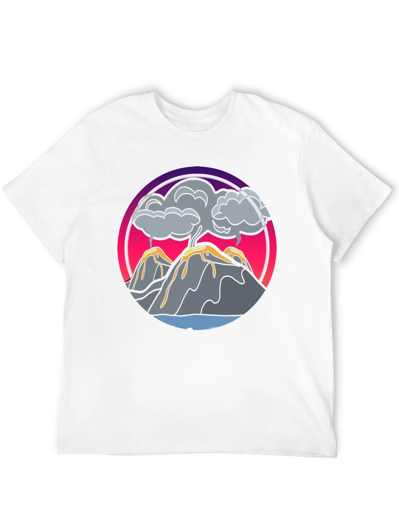 Volcano Eruption Graphic Tee - Black