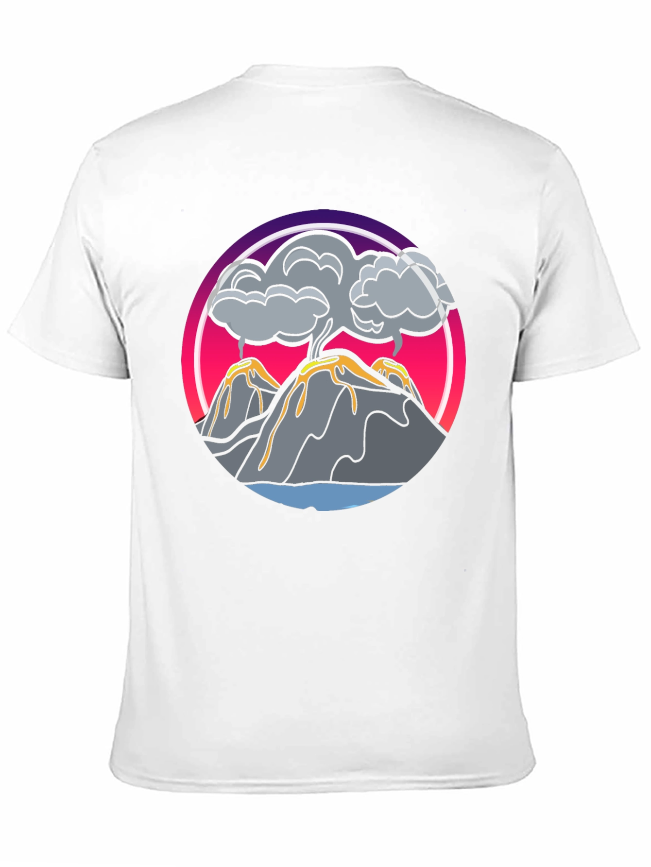 Volcano Eruption Graphic Tee - Black
