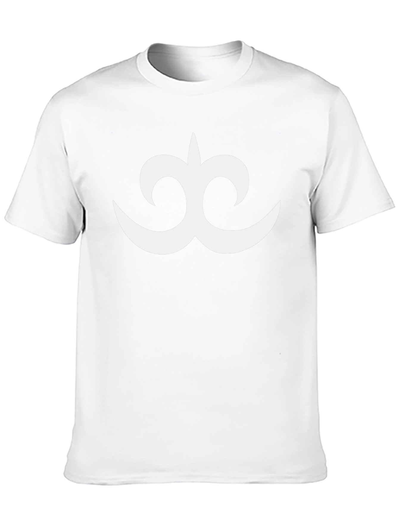 Black T-Shirt with White Abstract Design
