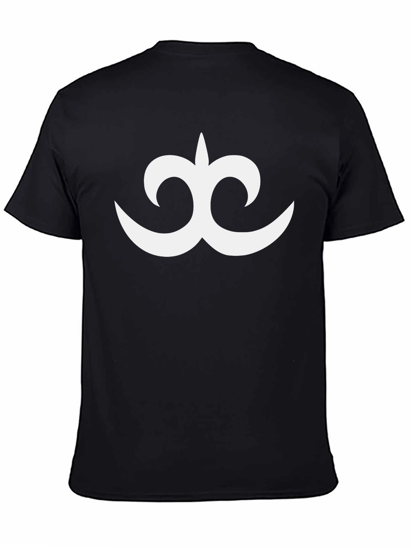 Black T-Shirt with White Abstract Design