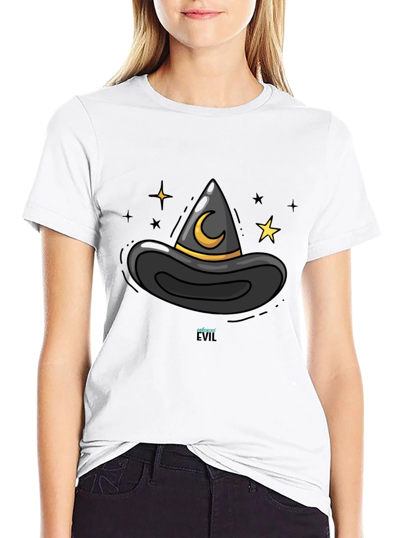 Ensorcelled Evil Witch Hat Graphic Tee