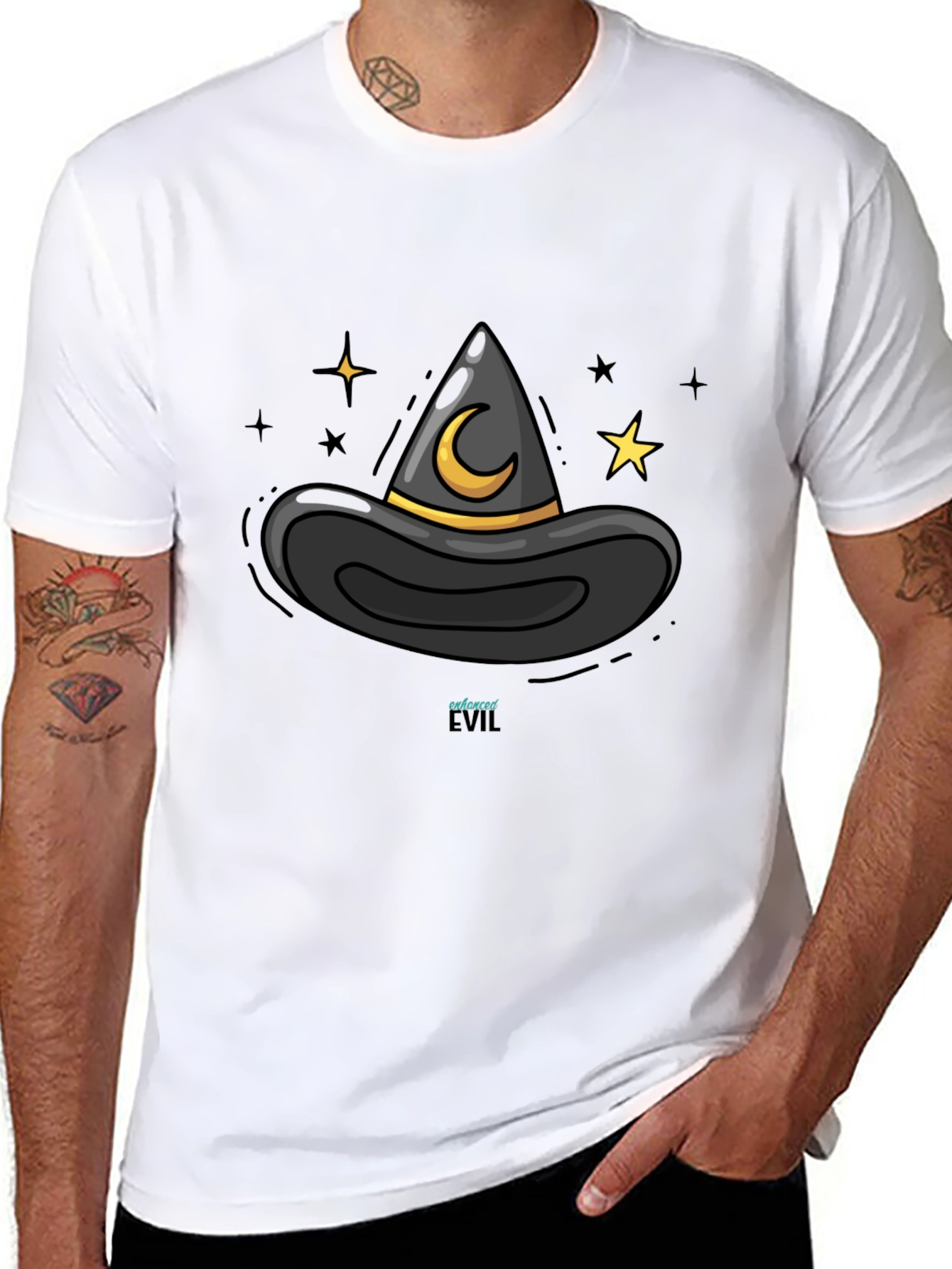 Ensorcelled Evil Witch Hat Graphic Tee
