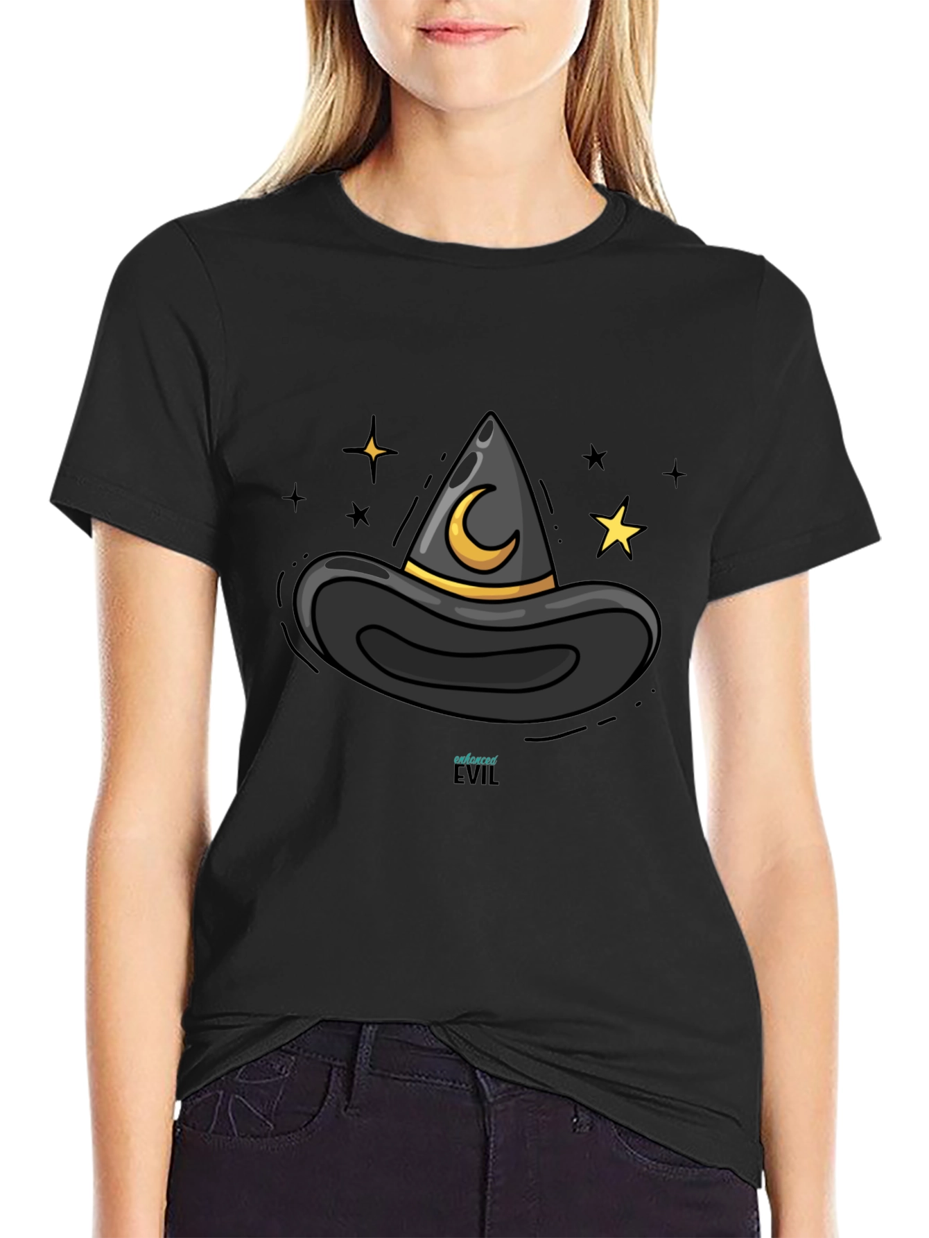 Ensorcelled Evil Witch Hat Graphic Tee